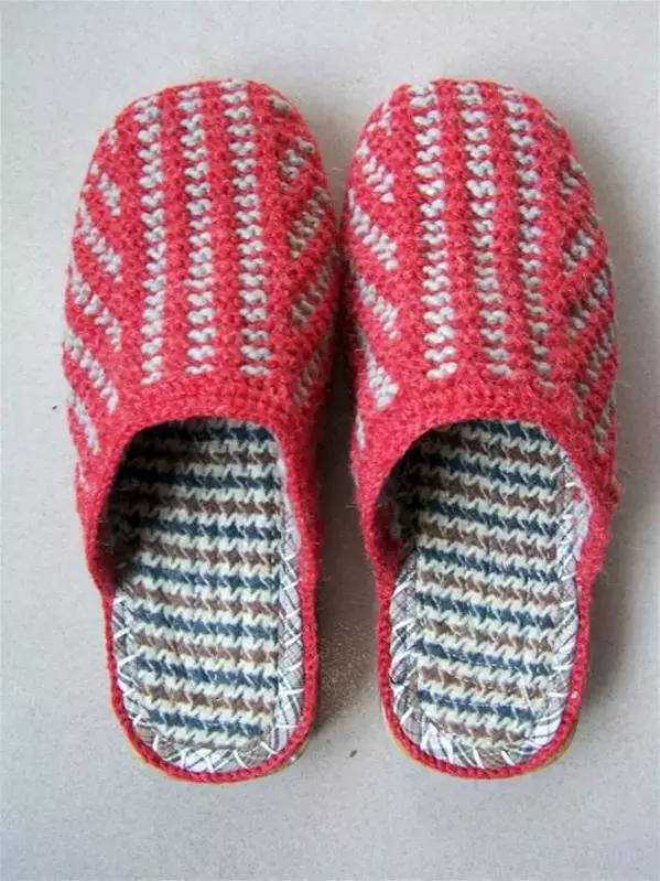 钩毛线拖鞋1314图案图解,最新毛线儿童拖鞋教程全集