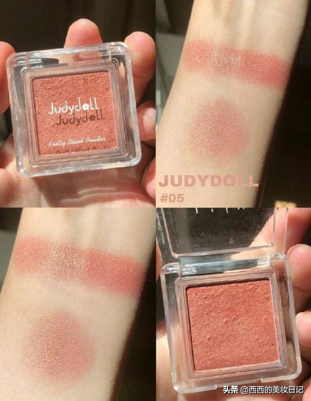 黄皮本命膨胀色腮红,3ceslideslowly腮红黄皮试色