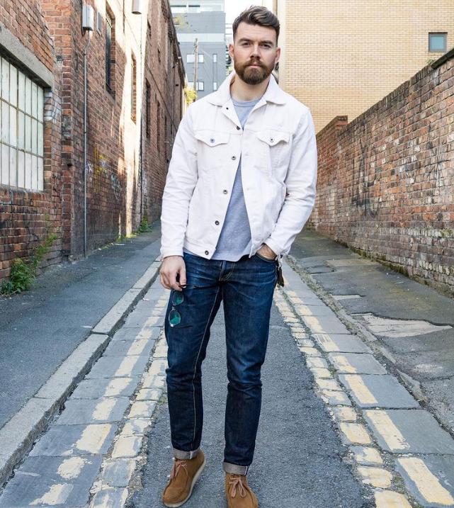 男式牛仔裤怎么穿得最好看,宽松版型男士高端牛仔裤穿搭