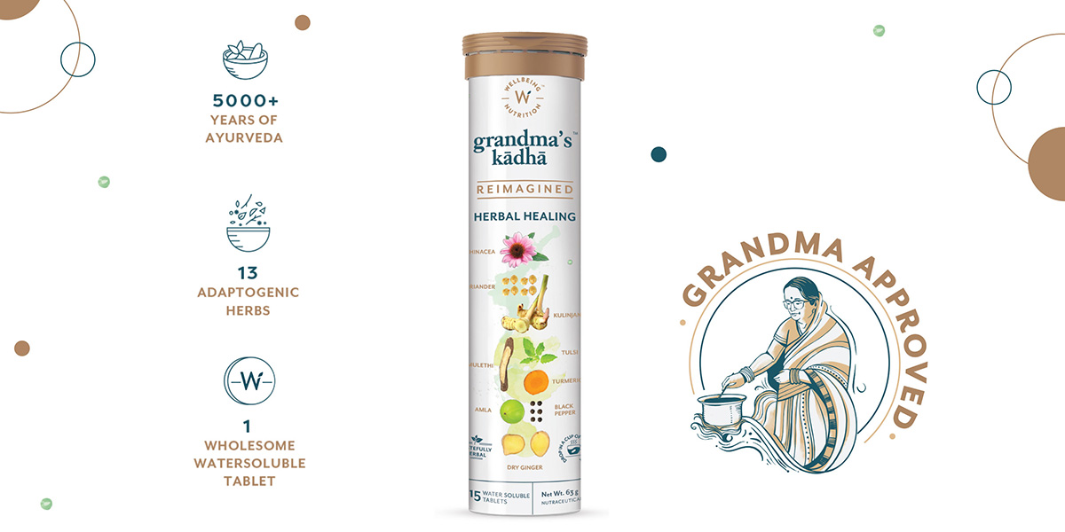 grandmas-kadha印度泡腾片包装设计via:Stratedgy