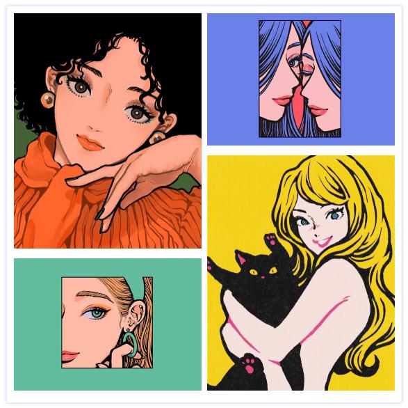 创意爱心插画素材,插画大全100张