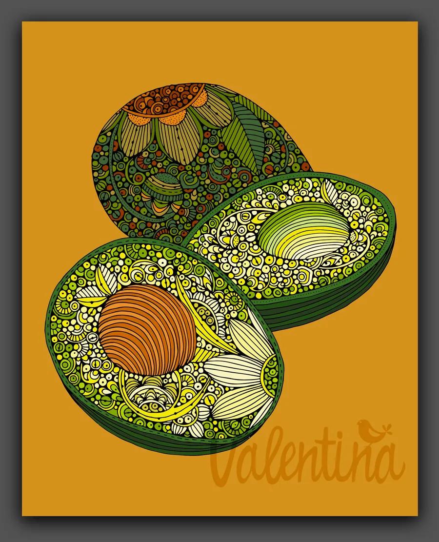 简单的色彩线描装饰画,小学生创意美术线描都有什么线条