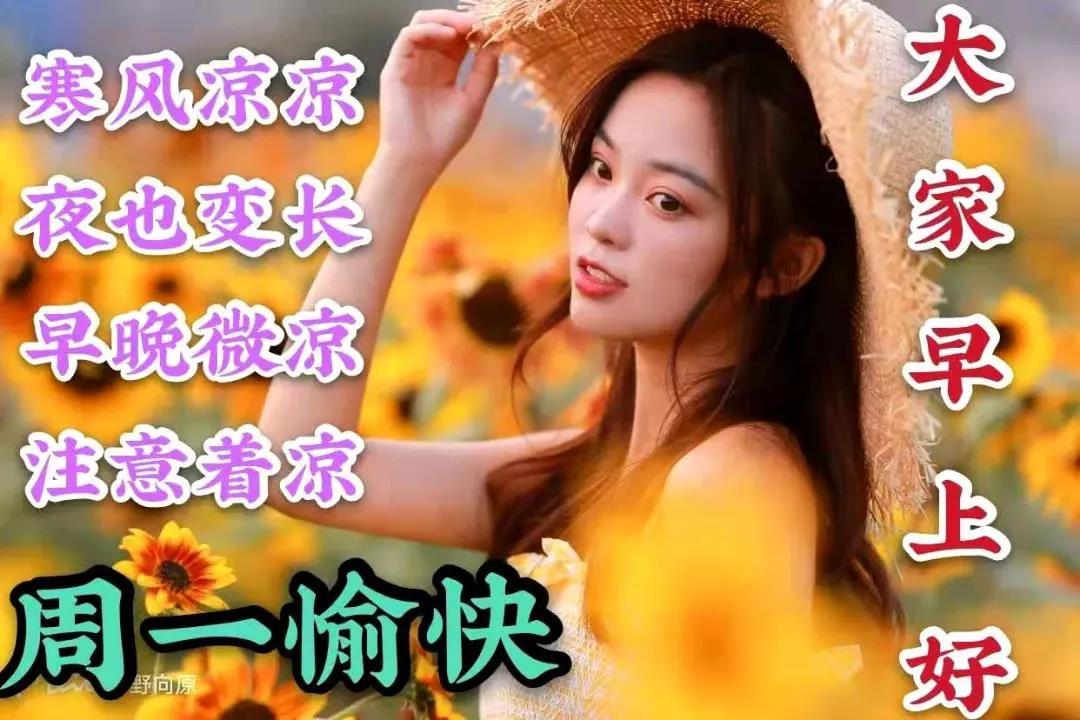 周一早上好祝福问候语最新版多图,周一早上好最新图片问候语