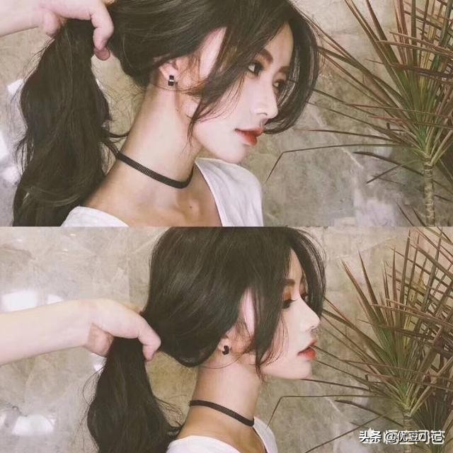 秃头姐妹怎么扎没有发缝的马尾,方圆脸适合的发型扎法不显秃头