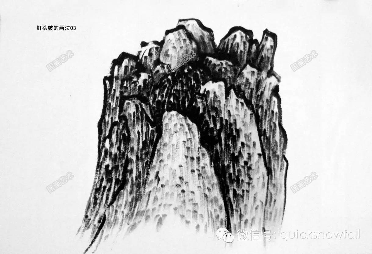 王飞飞山水画山石的画法,金学长山水画山石画法视频