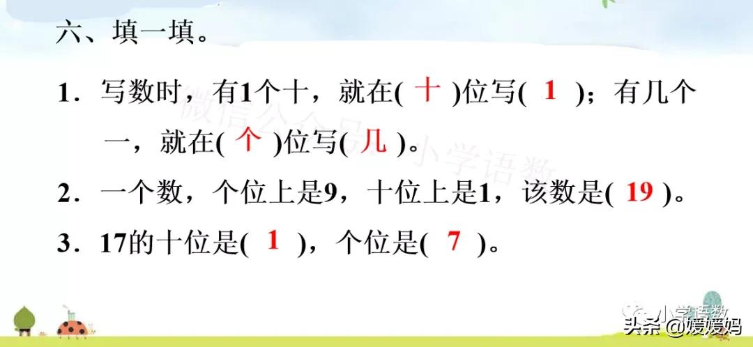 一年级认识数位教学视频,人教版一年级数学数位顺序表
