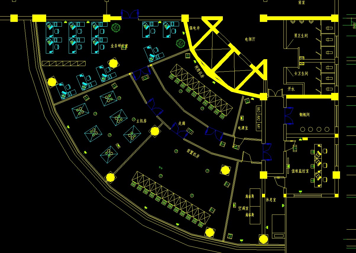 cad弱电机柜图标大全,弱电机柜CAD布置