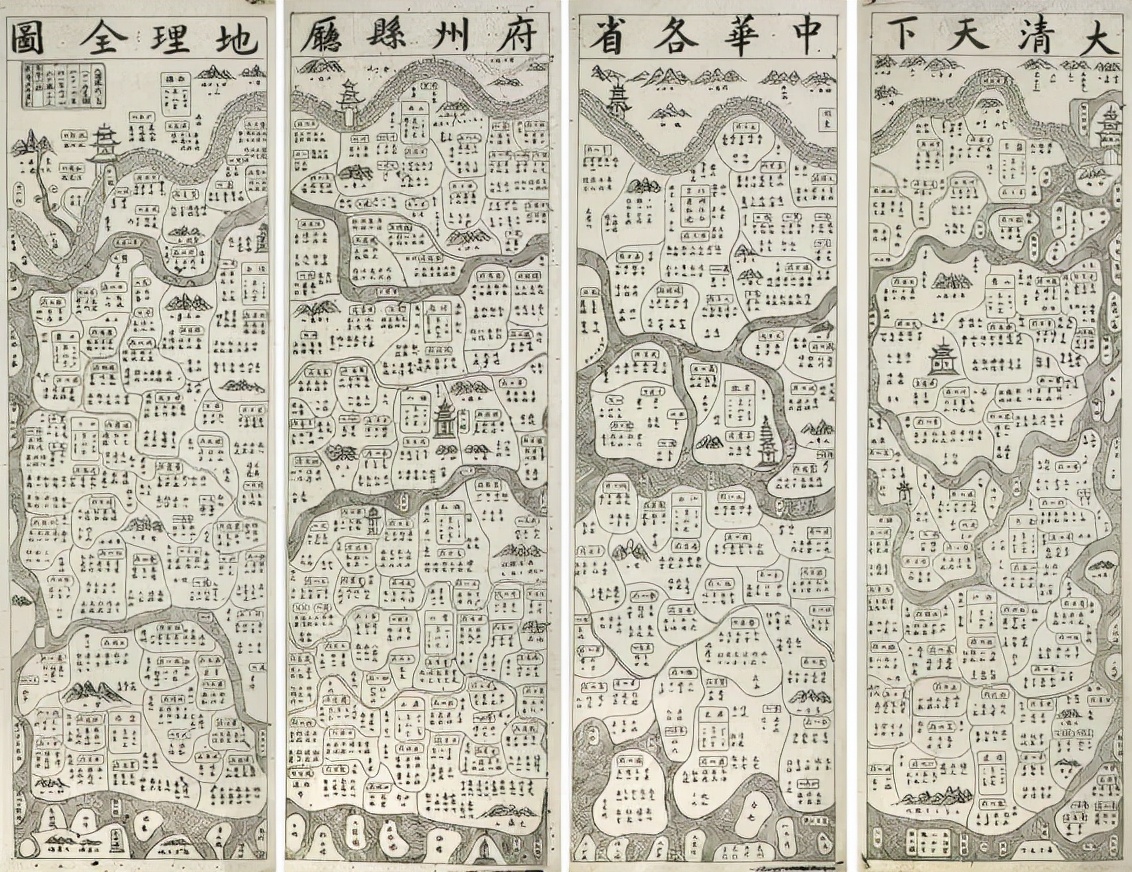 大清舆地全图,清朝舆图图片