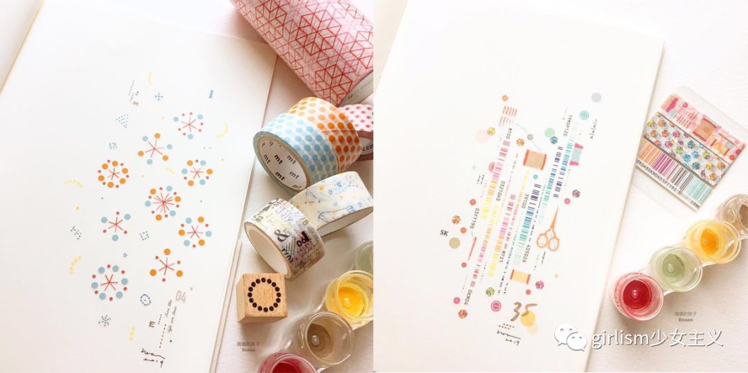 可爱的日系风手帐,简单又可爱的蓝色系手帐