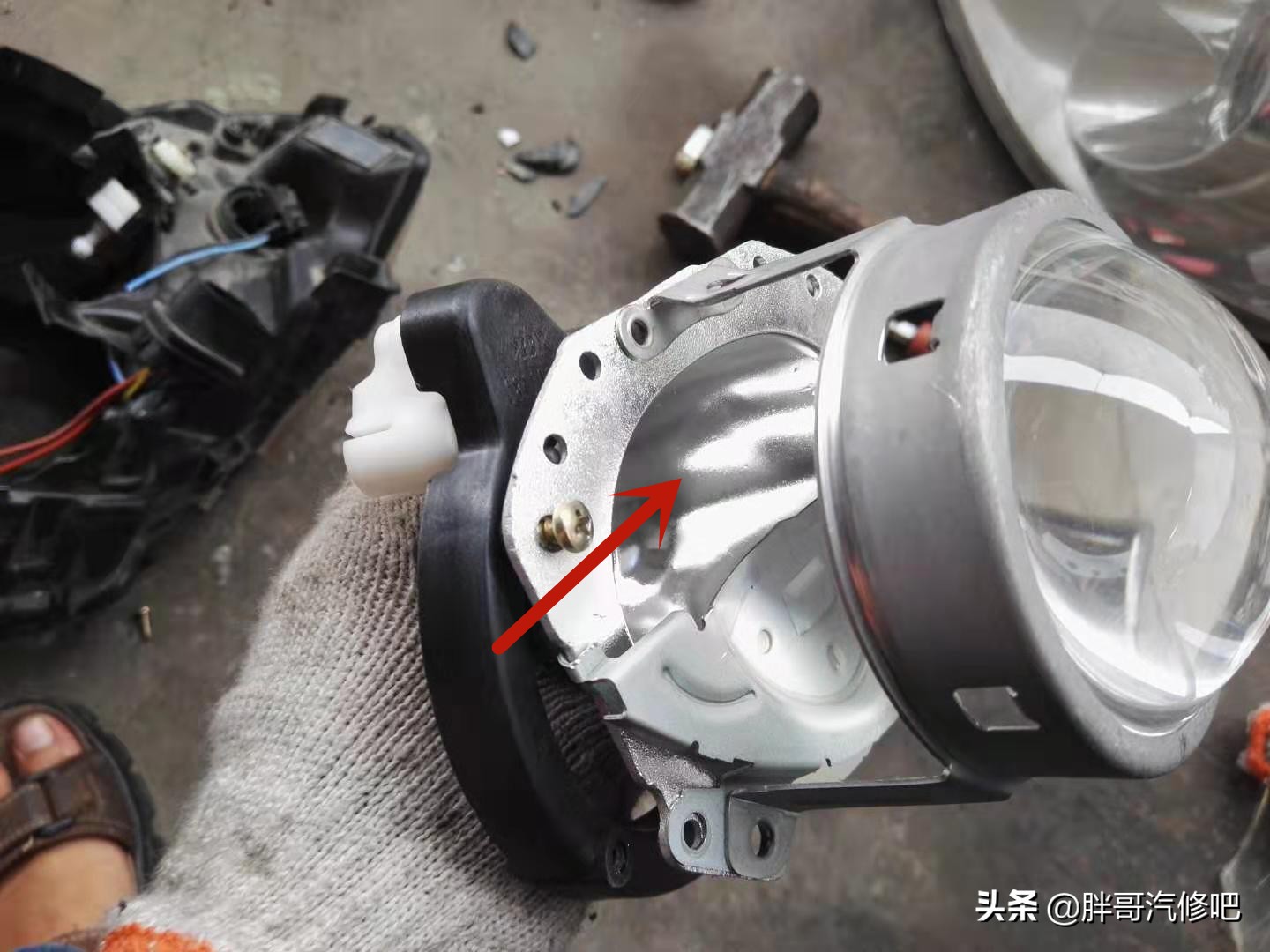 大灯散光不聚光自制透镜,大灯散光且亮度太低