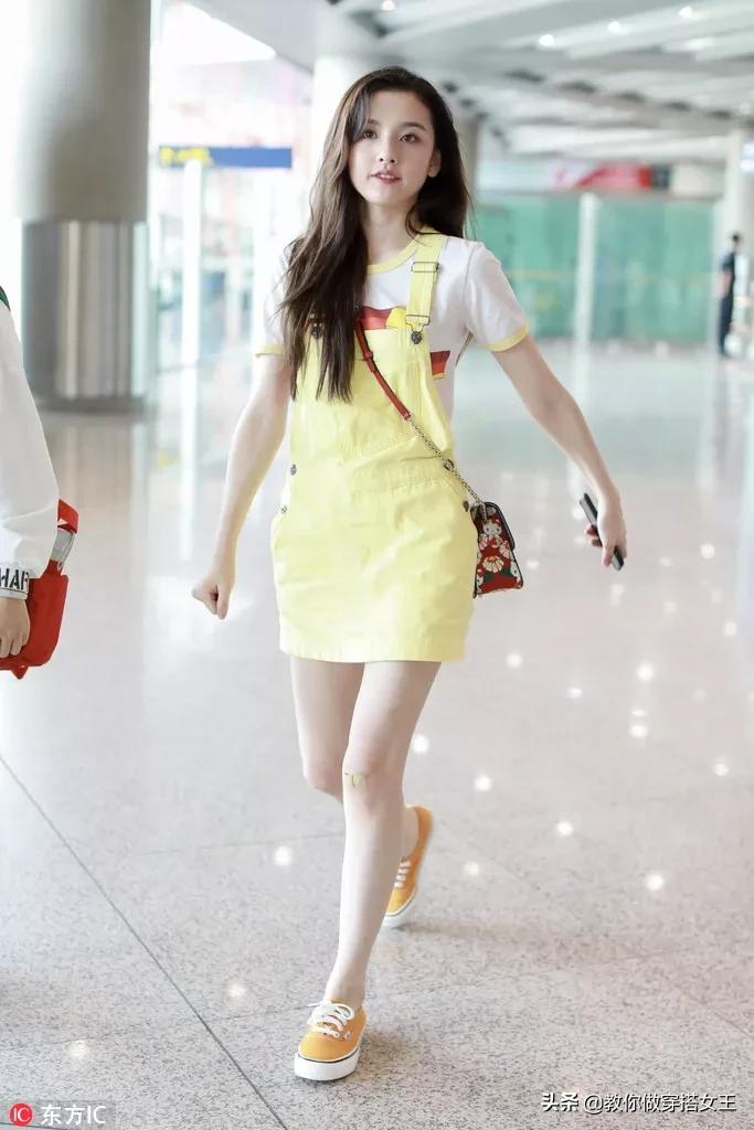 春天穿搭帆布鞋,春天倪妮穿衣搭配