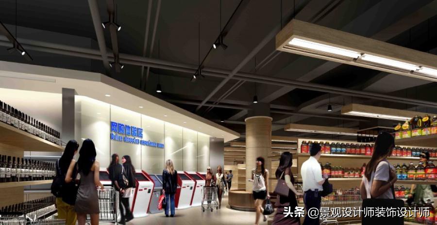 商场店铺设计案例图纸,超市设计图解大全