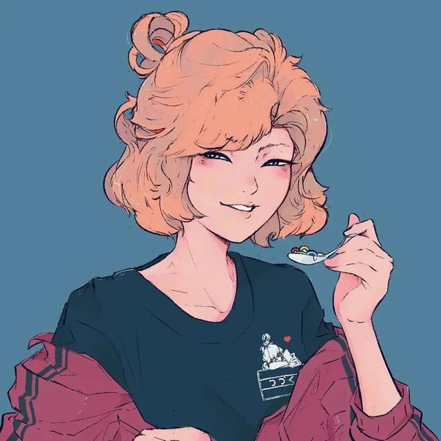 女孩ins风涂鸦画简笔画,欧美剧中的女性插画