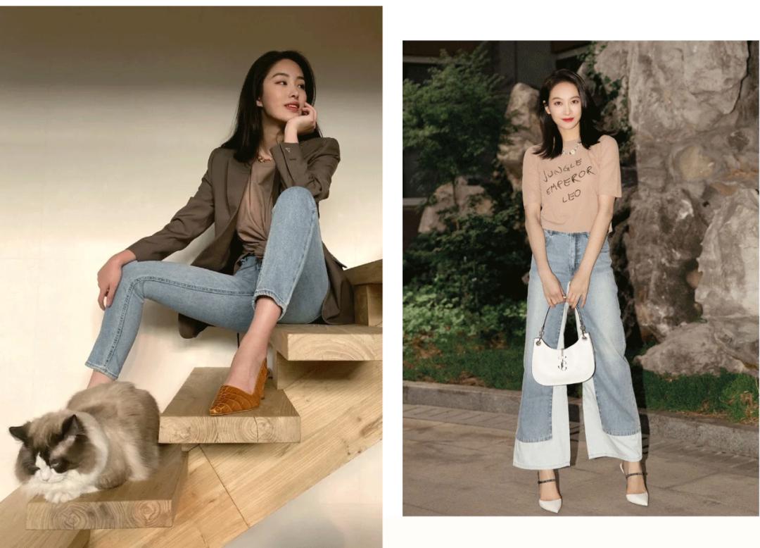 宽腿牛仔裤搭配什么鞋好看,情侣款百搭牛仔裤搭配什么鞋子