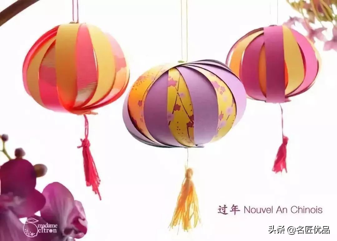 猪年手工制作纸灯笼,大红灯笼手工制作简约过年