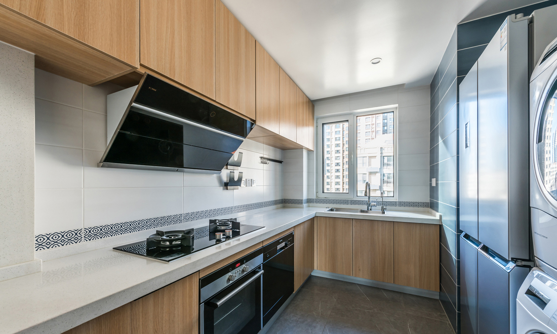 2022年厨房橱柜设计效果图,2021厨房最流行l型橱柜设计