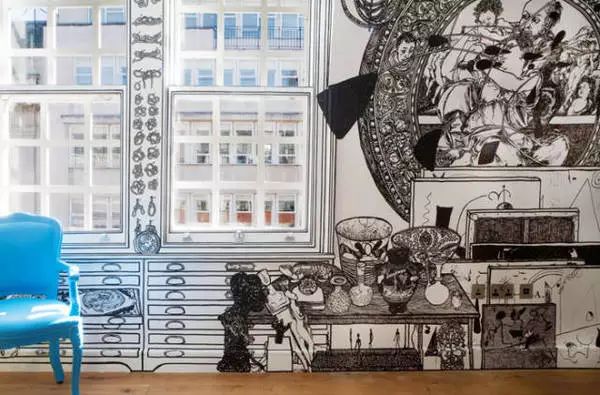 你家的墙贴,墙绘自己的家