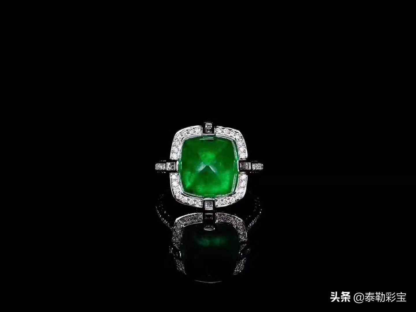 祖母绿戒指适合什么场合,祖母绿形状钻石戒指寓意