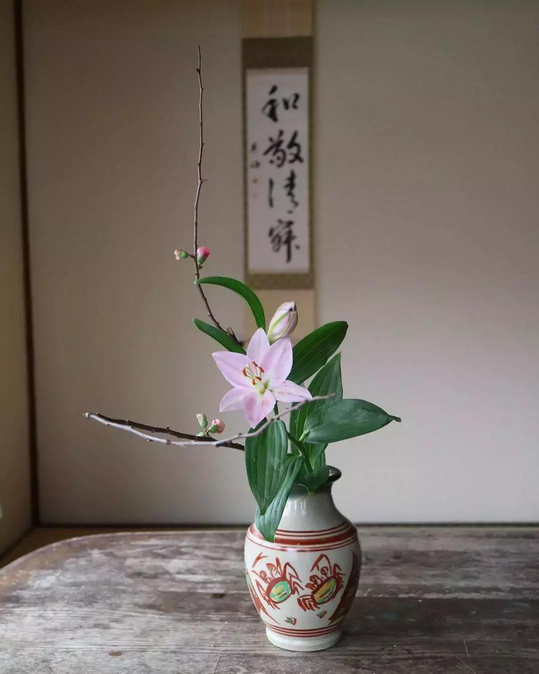 创意禅意插花月季盘花,禅意插花100例兰花