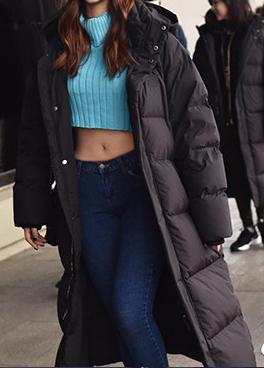 羽绒服潮流中长韩版明星同款,明星同款平价有质感的羽绒服