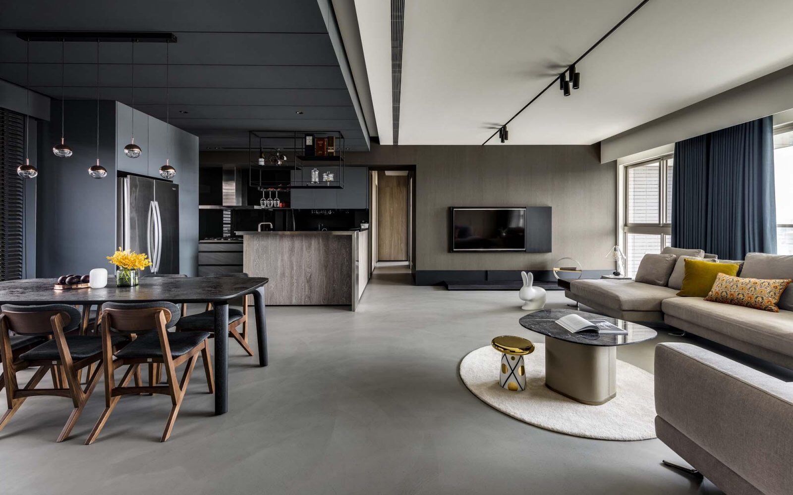 三房一厅的全屋定制柜子设计风格,三室两卫装修柜子效果图现代简约