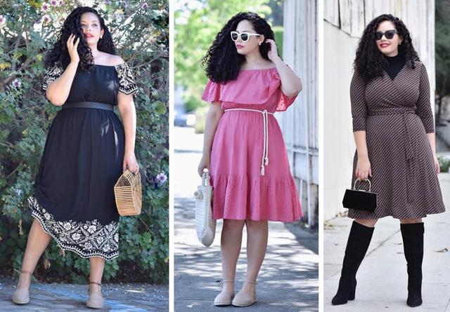 超级大胖子温柔穿搭,胖子显高显瘦的穿搭