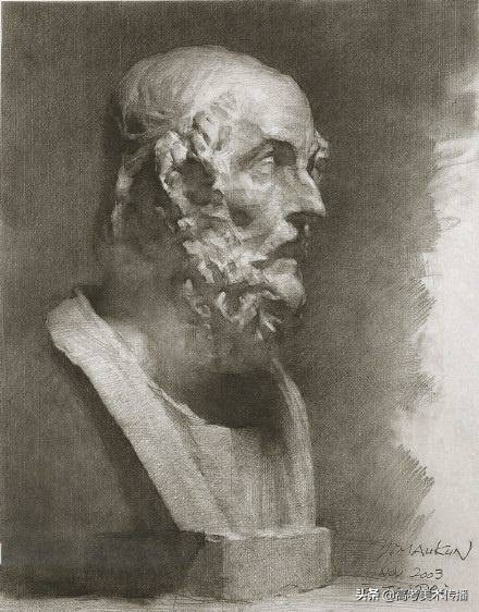 冉茂芹石膏头像,素描石膏冉茂芹