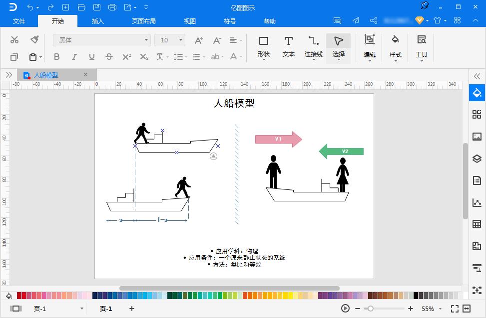 模型船的示意图怎么画,人船模型动态图