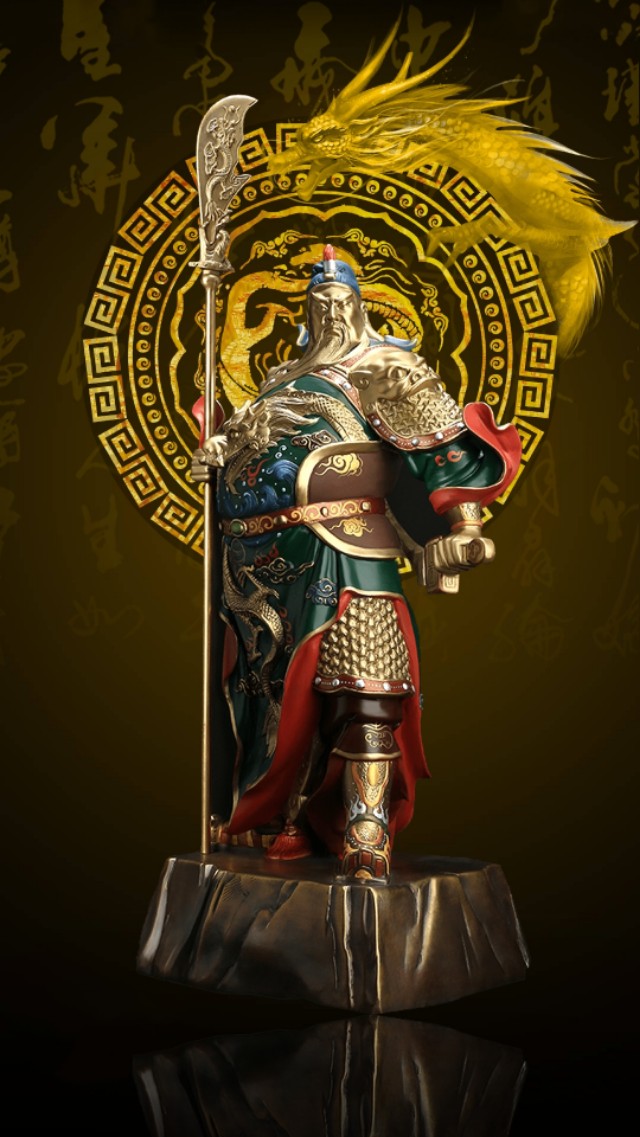 关羽武财神壁纸手机,三国关公手机壁纸