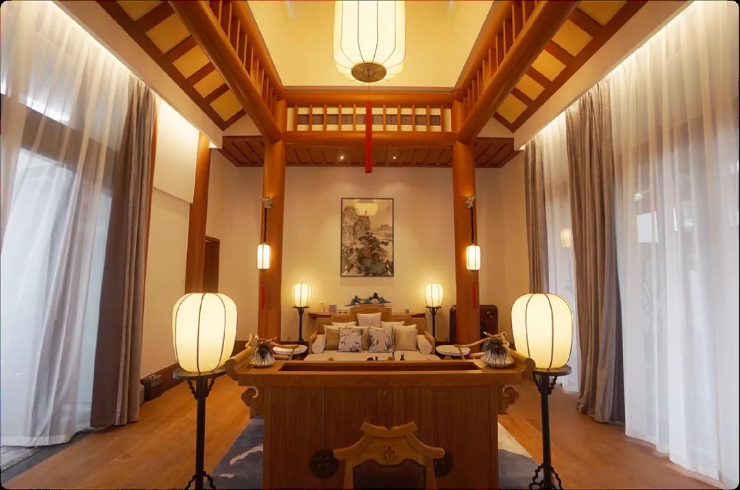 惠州宝藏级的度假村，水墨宋朝园林，乘船入住，瀑布，稻田，泳池