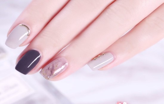 琥珀晕染美甲,晕染美甲教程大全