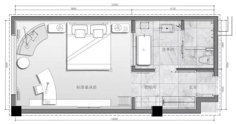 主题酒店30个房间怎么设计好,酒店标间和套房房间设计方案