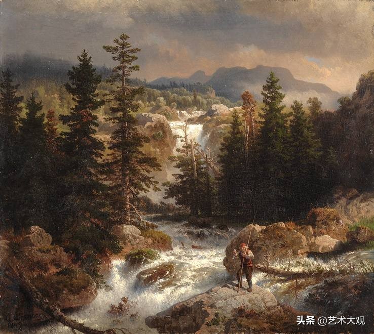 世界著名古典油画风景作品,奥斯瓦尔德阿肯巴赫