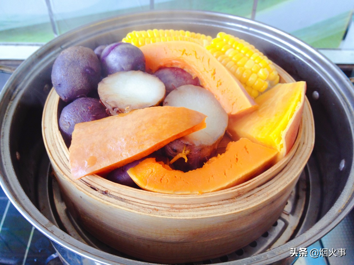 蒸五谷丰登,蒸山药南瓜玉米五谷丰登