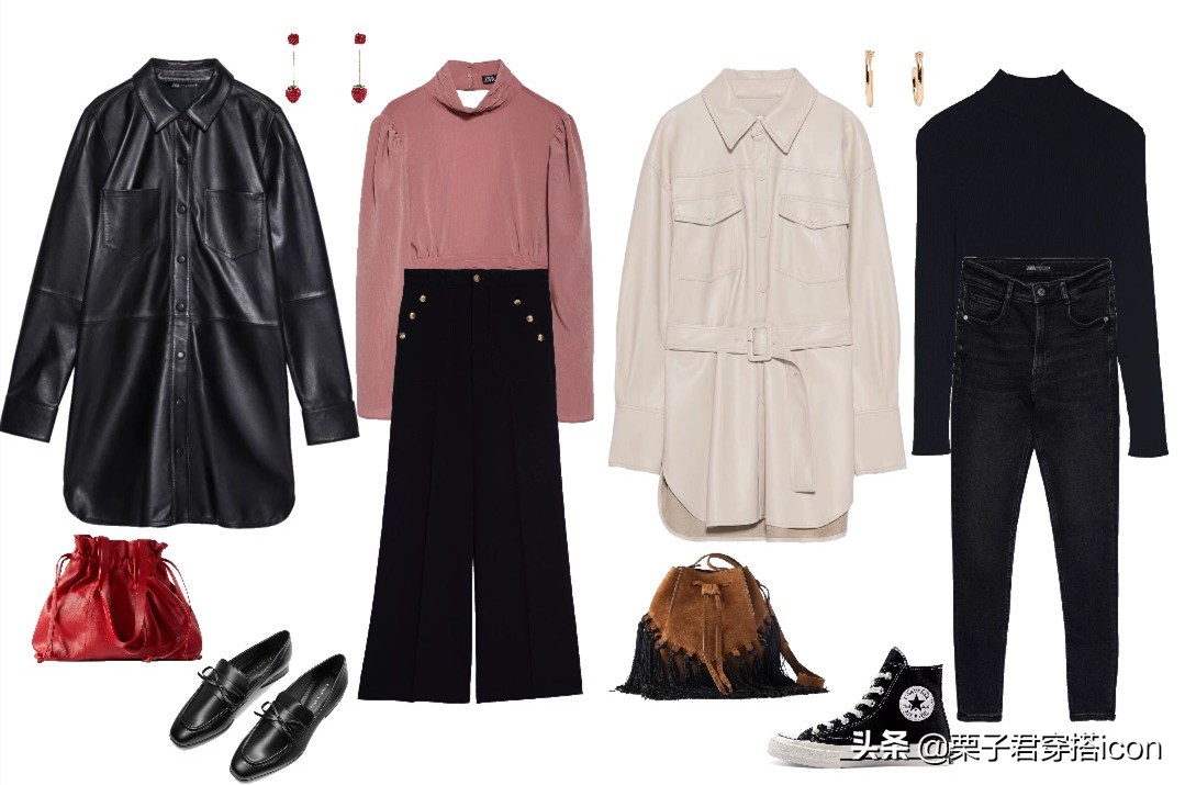 穿搭高级感超模,早春推荐很飒的皮衣穿搭