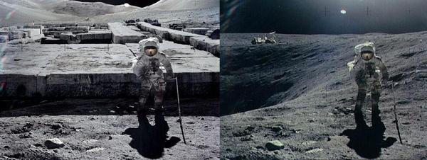 月球登月是真的还是假的,月球真实画面中国登月