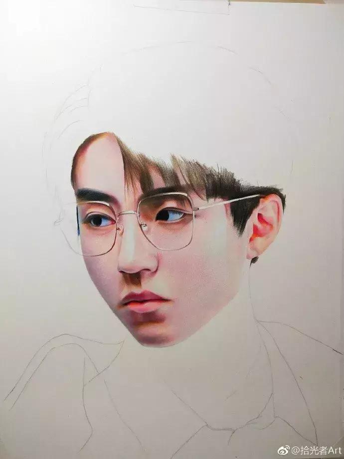 绘画~彩铅丨帅气的王俊凯，教程来了