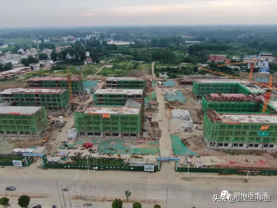 航拍河南固始的县城的全景,固始航拍全景视频