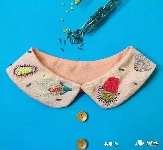 领口刺绣小花朵,刺绣花朵500种图片大全