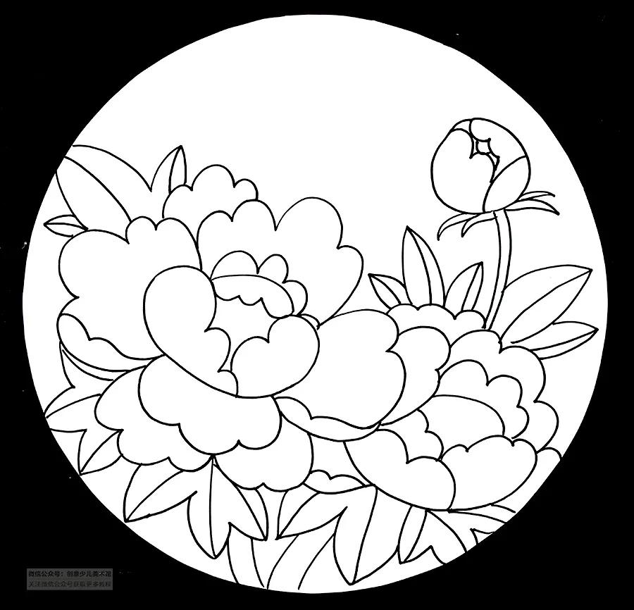 儿童画国画教程练习,儿童画国画花教程