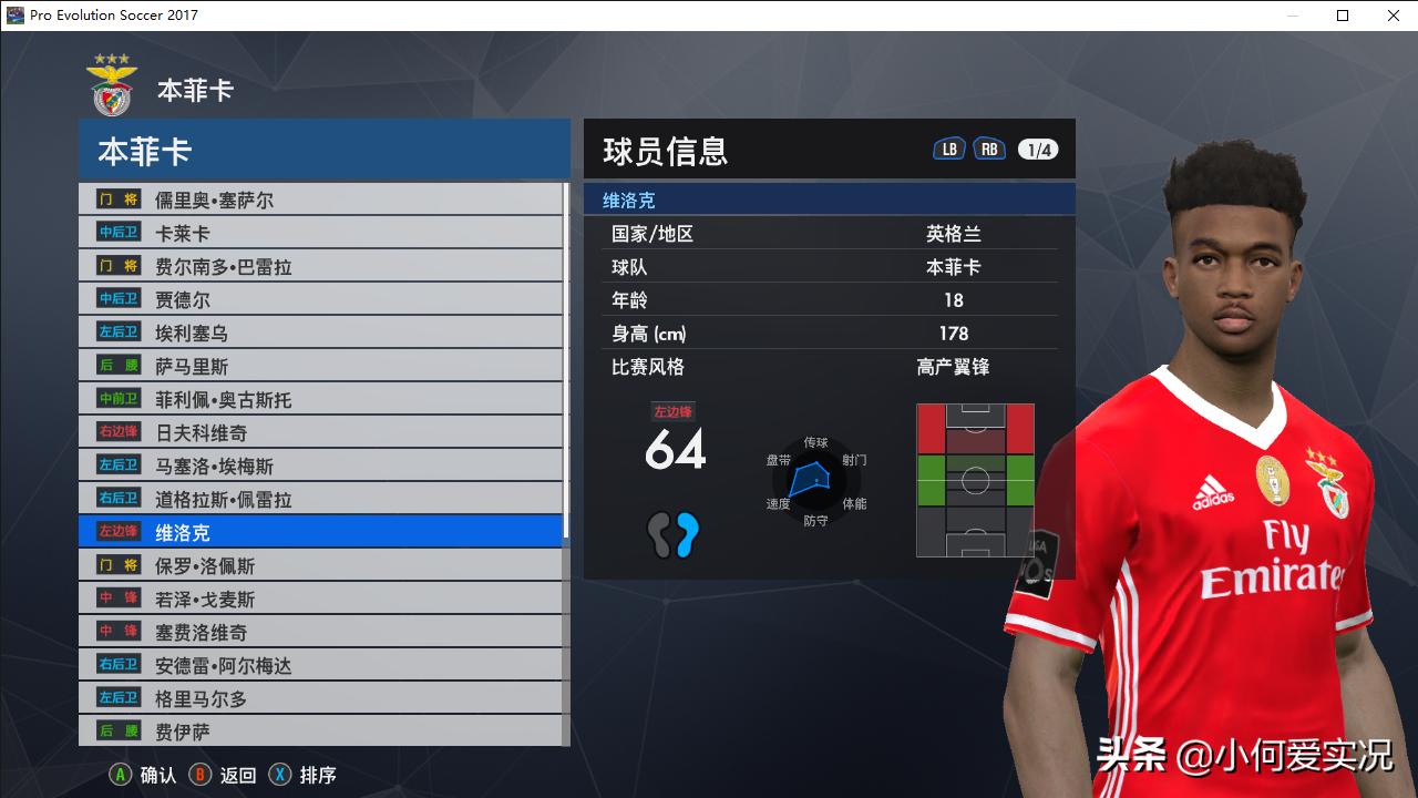 实况足球2017脸型更新,实况足球2017好用的球员