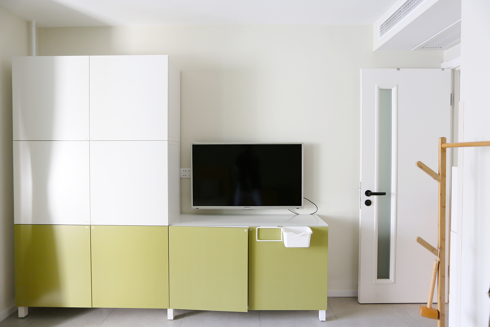 88平双阳台现代简约风格,一室一厅大阳台小户型装修老房子