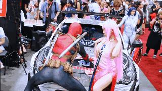 搞笑gif给你们表演个滑翔式刹车,搞笑灌篮动态图