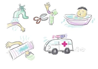 七岁女孩重度烫伤,7岁女童被开水烫伤了