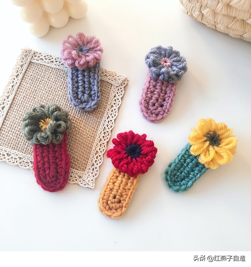 手工编织小饰品星黛露,纯色编织小饰品