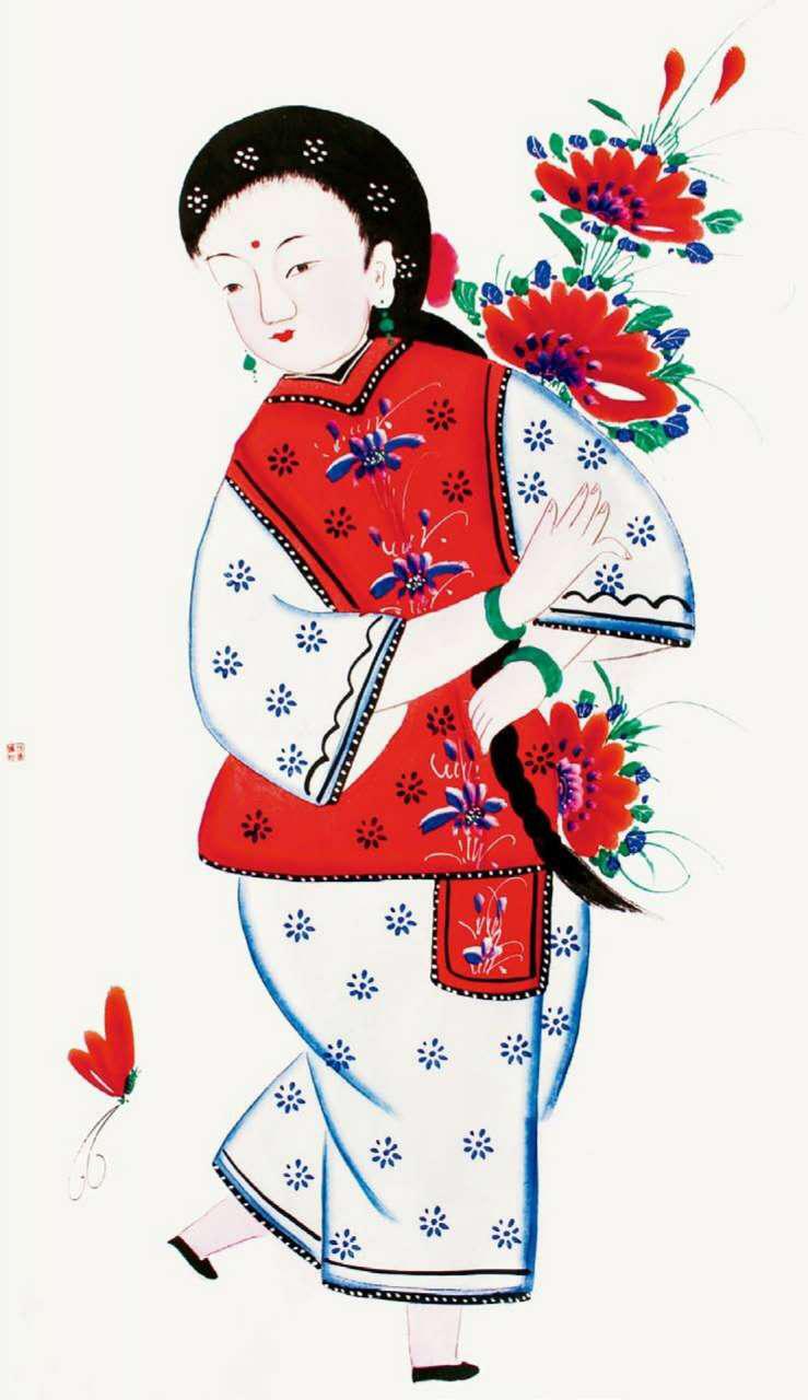 仕女人物瓷板画,仕女人物绘画