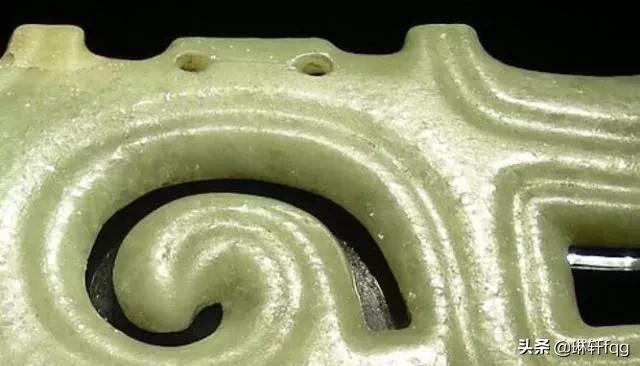 西周古玉橘皮纹,古玉橘皮