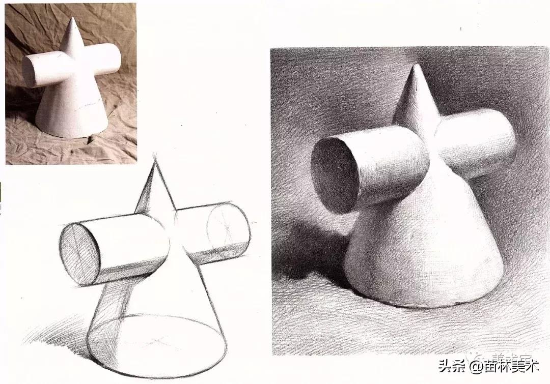 单个几何体图形素描教程,素描单个几何体结构图