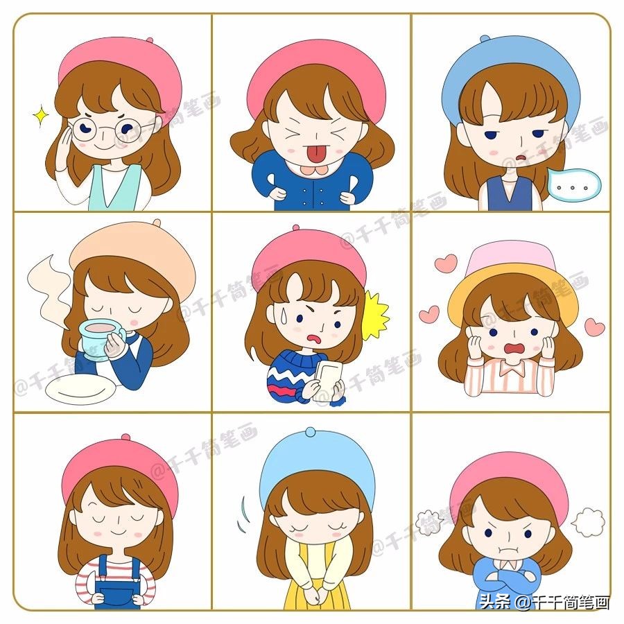 hellokitty简笔画可爱卡通人物,简笔画可爱卡通人物10岁画的