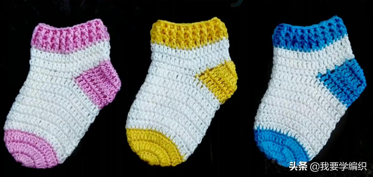 可爱的婴儿鞋钩法,可爱的钩针宝宝鞋子